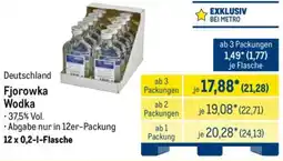 METRO Deutschland Fjorowka Wodka Angebot
