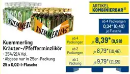 METRO Kuemmerling Kräuter-/Pfefferminzlikör Angebot