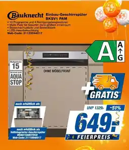 Expert Bauknecht einbau-geschirrspüler bksv1 pam Angebot