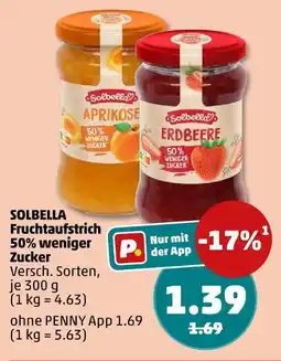 PENNY Solbella fruchtaufstrich 50% weniger zucker Angebot