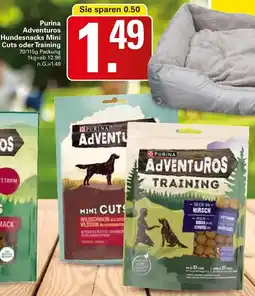 WEZ Purina Adventuros Hundesnacks Mini Cuts oder Training Angebot
