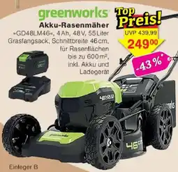 Jawoll greenworks Akku-Rasenmäher Angebot
