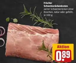 REWE Frischer Schweinerückenbraten Angebot