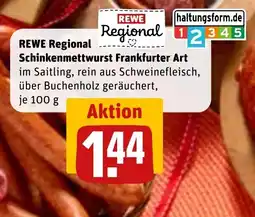 REWE REWE Regional Schinkenmettwurst Frankfurter Art Angebot
