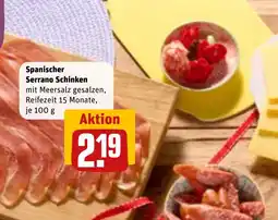 REWE Spanischer Serrano Schinken Angebot
