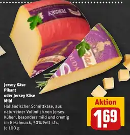 REWE Jersey Käse Pikant oder Jersey Käse Mild Angebot