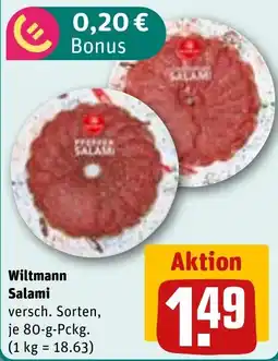 REWE Wiltmann Salami Angebot