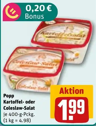 REWE Popp Kartoffel- oder Coleslaw-Salat Angebot