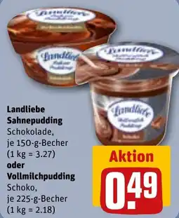 REWE Landliebe Sahnepudding oder Vollmilchpudding Angebot