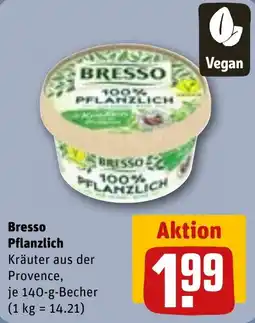 REWE Bresso Pflanzlich Angebot