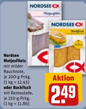 REWE Nordsee Matjesfilets oder Backfisch Angebot