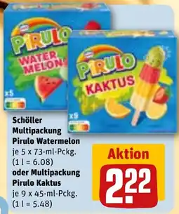 REWE Schöller Multipackung Pirulo Watermelon oder Multipackung Pirulo Kaktus Angebot