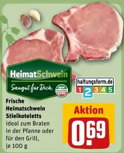 REWE Frische Heimatschwein Stielkoteletts Angebot