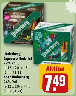 REWE Underberg Espresso Herbtini oder Underberg Angebot
