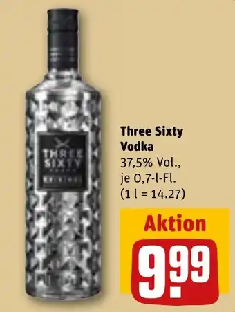 REWE Three Sixty Vodka Angebot