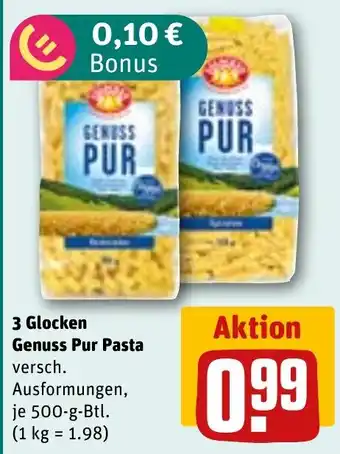 REWE 3 Glocken Genuss Pur Pasta Angebot