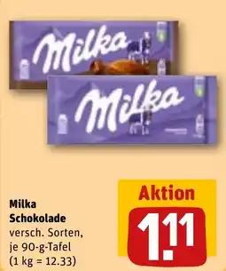 REWE Milka Schokolade Angebot