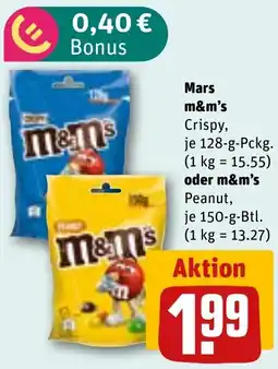 REWE Mars m&m's Crispy oder m&m's Peanut Angebot