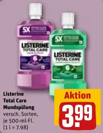 REWE Listerine Total Care Mundspülung Angebot