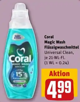 REWE Coral Magic Wash Flüssigwaschmittel Angebot