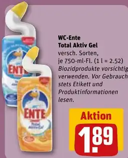 REWE WC-Ente Total Aktiv Gel Angebot