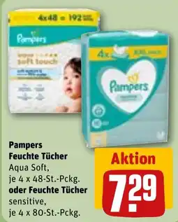 REWE Pampers Feuchte Tücher oder Feuchte Tücher Angebot