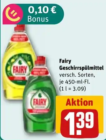 REWE Fairy Geschirrspülmittel Angebot