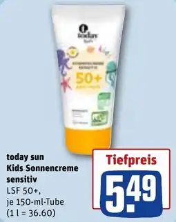 REWE today sun Kids Sonnencreme sensitiv Angebot