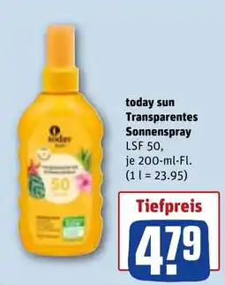 REWE today sun Transparentes Sonnenspray Angebot