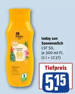 REWE today sun Sonnenmilch Angebot
