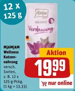 REWE MjAMjAM Wellness Katzennahrung Angebot