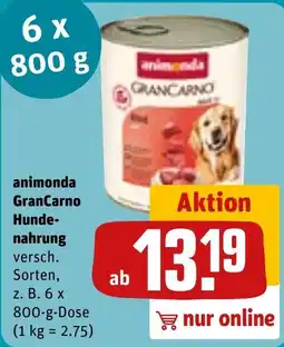 REWE animonda GranCarno Hundenahrung Angebot