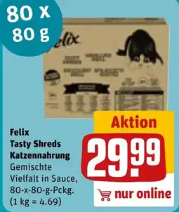 REWE Felix Tasty Shreds Katzennahrung Angebot