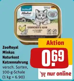 REWE ZooRoyal Minkas Naturkost Katzennahrung Angebot