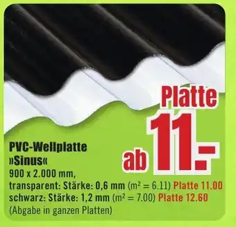 B1 Discount Baumarkt PVC-Wellplatte >>Sinus<< Angebot