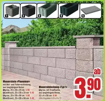 B1 Discount Baumarkt Mauerstein »>Planomur<< Angebot