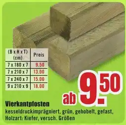 B1 Discount Baumarkt Vierkantpfosten Angebot