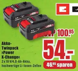 B1 Discount Baumarkt Einhell Akku- Twinpack "Power X-Change" Angebot