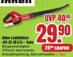 B1 Discount Baumarkt Einhell Akku-Laubbläser >>GE-CL 18 Li E-Solo Angebot