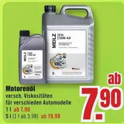B1 Discount Baumarkt MEILZ Motorenöl Angebot