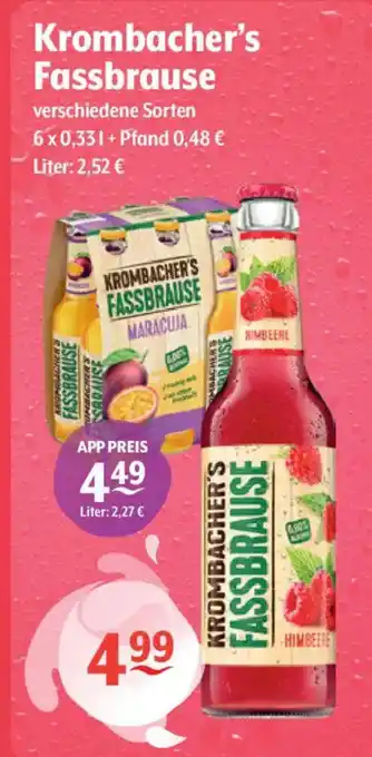 Getränke Hoffmann Krombacher's Fassbrause Angebot