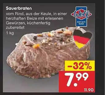 Netto Marken-Discount Wolf Sauerbraten Angebot