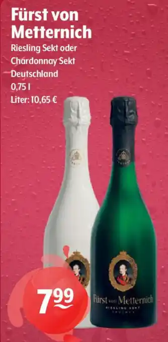 Fürst von Metternich Riesling Sekt oder Chardonnay Sekt