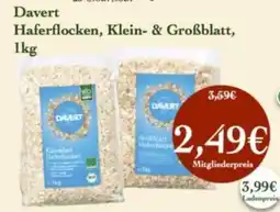 LPG Biomarkt Davert Haferflocken, Klein- & Großblatt Angebot