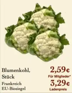 LPG Biomarkt Blumenkohl, Stück Angebot