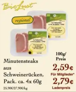 LPG Biomarkt Minutensteaks aus Schweinerücken, Angebot