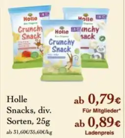 LPG Biomarkt Holle Snacks Angebot