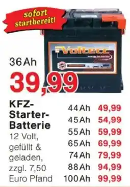 Jawoll Voltecc KFZ- Starter- Batterie 36 Ah Angebot