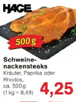 Jawoll HAGE Schweine nackensteaks Angebot
