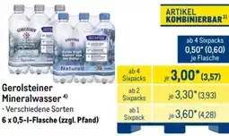 METRO Gerolsteiner Mineralwasser Angebot